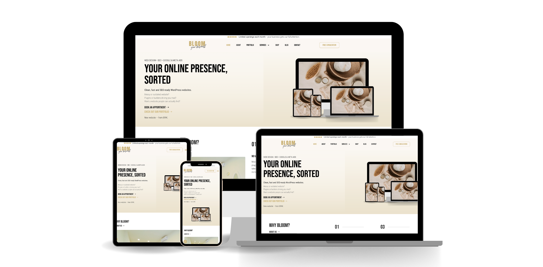 Web Design Almuñécar - Mock up Bloom Spain_V1